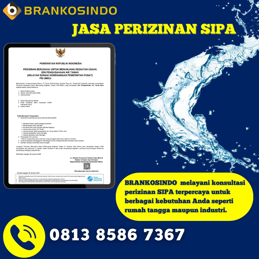 Jasa Perizinan Sipa Air Tanah Nganjuk